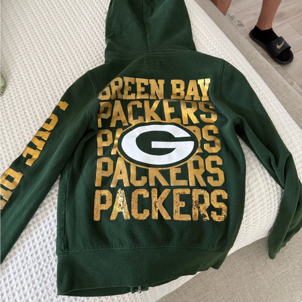 Victoria's Secret PINK Women’s  Green Bay Packers Zip Up Hooded Jacket